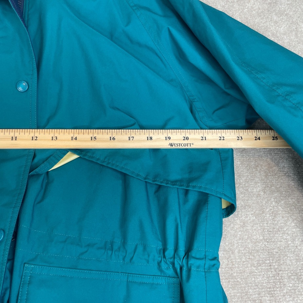 Eddie Bauer GORE-TEX Teal Blue Hooded Parka Jacket Unisex L - Picture 6 of 16